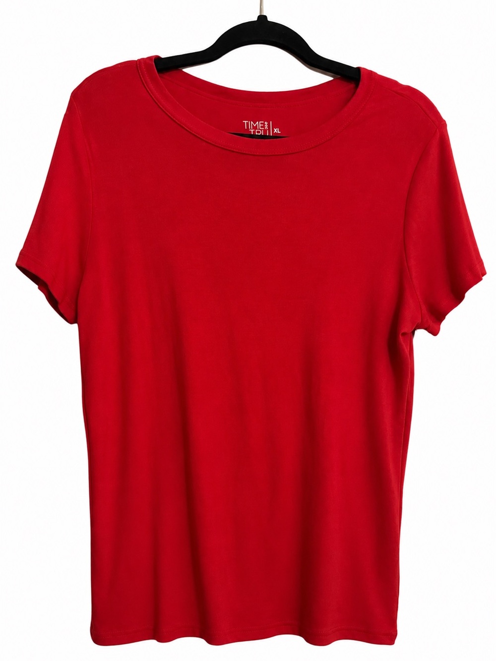 Time and Tru Red Short Sleeve Crewneck Tee